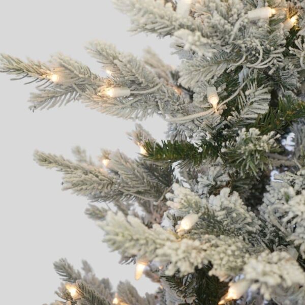 Get 9foot Slim Flocked Stafford Fir Artificial Christmas Tree in MI at