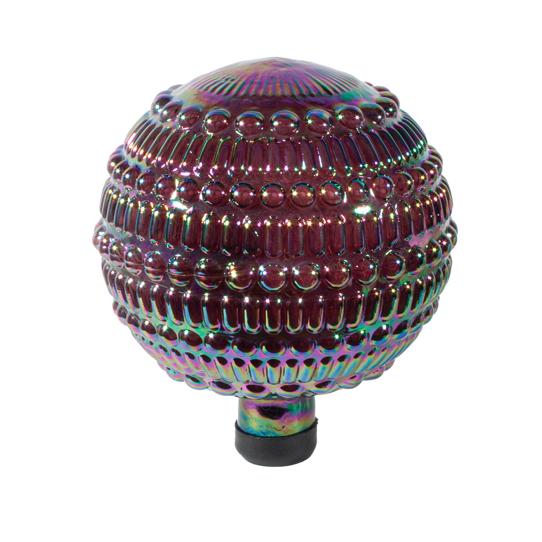 Get Iris Beaded Embossed Gazing Globe, 10 inch in MI at English Gardens