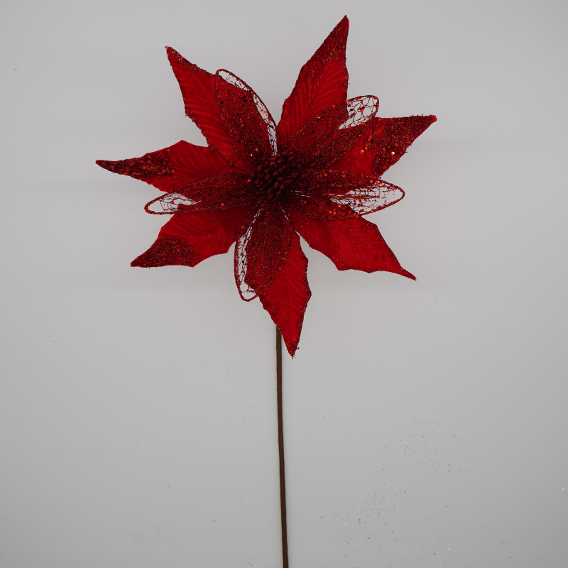 105420ChristmasSilkRedPoinsettia2 English Gardens