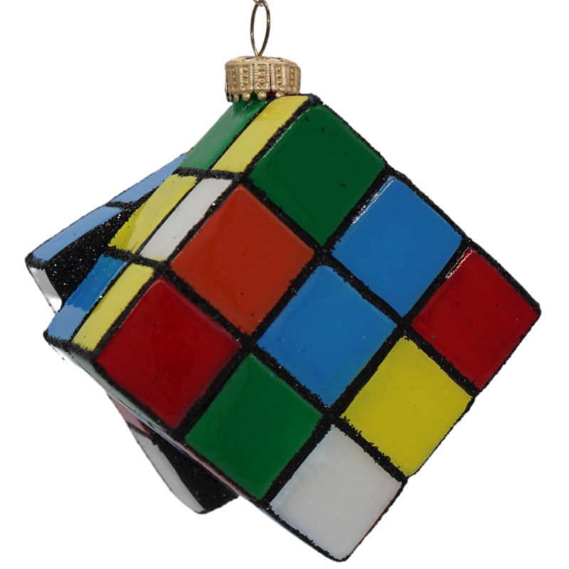 Rubiks cube christmas ornament