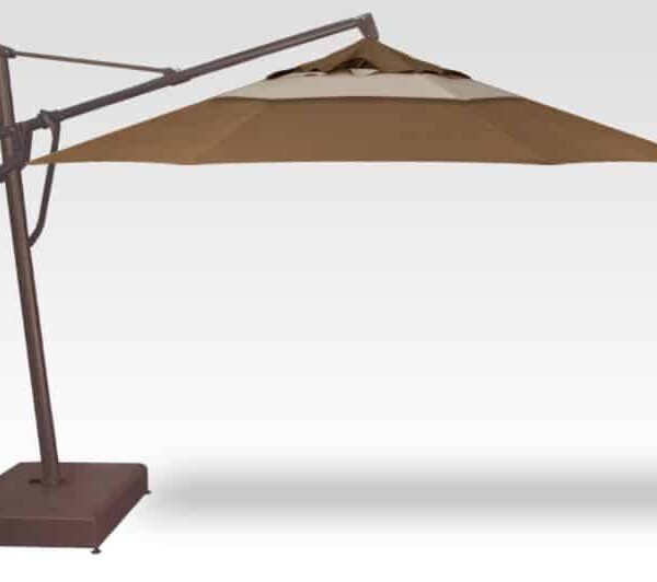 Treasure Garden AKZ 13-foot Cantilever Umbrella with Bronze Base and Frame
