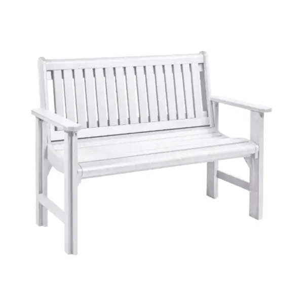 4' Garden Bench White