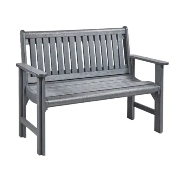 4' Garden Bench Slate Grey