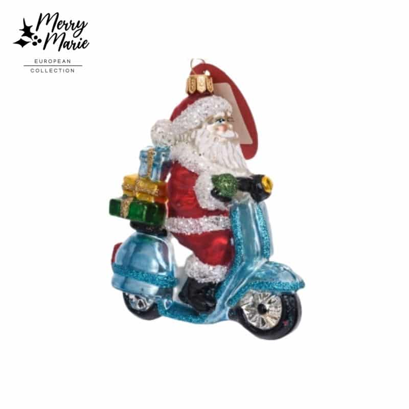 113429ChristmasOrnamentScooterSanta English Gardens