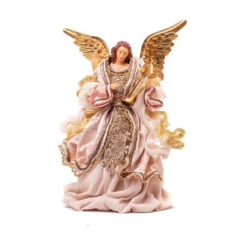 Pink and Beige Angel with Harp