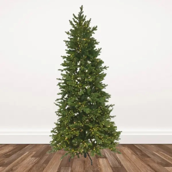 7.5-foot Slim Pacific Coast Fraser Fir Artificial Christmas Tree Pre-lit with Dual-color, Multi-Function LED Galaxy Lights