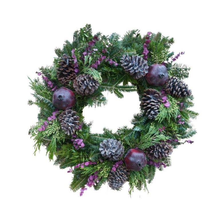 Get Sugar Plum Fresh Wreath in MI at English Gardens Nurseries Serving Clinton Township