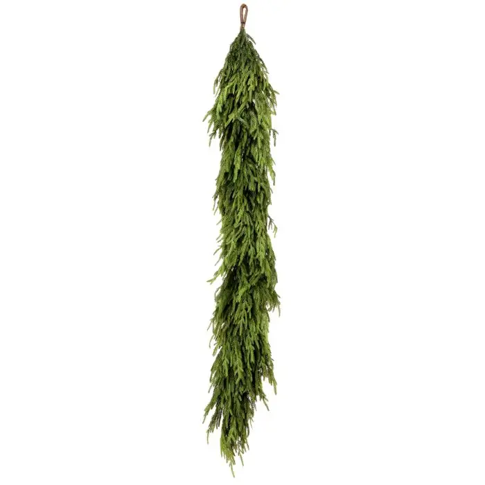 Luxe Real Touch Norfolk Pine Garland 72 x 16″ Double the thickness of the original