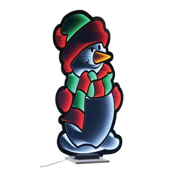 Snowman Infinity Light Decoration 47"