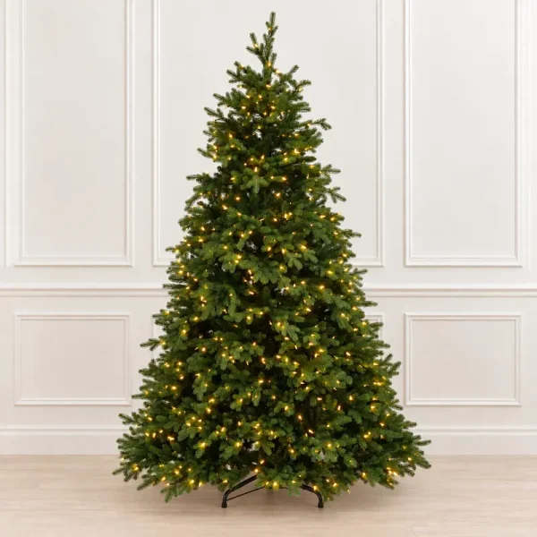 7.5-foot Pacific Coast Fraser Fir Artificial Christmas Tree Pre-lit with Dual-color, Multi-Function LED Lights