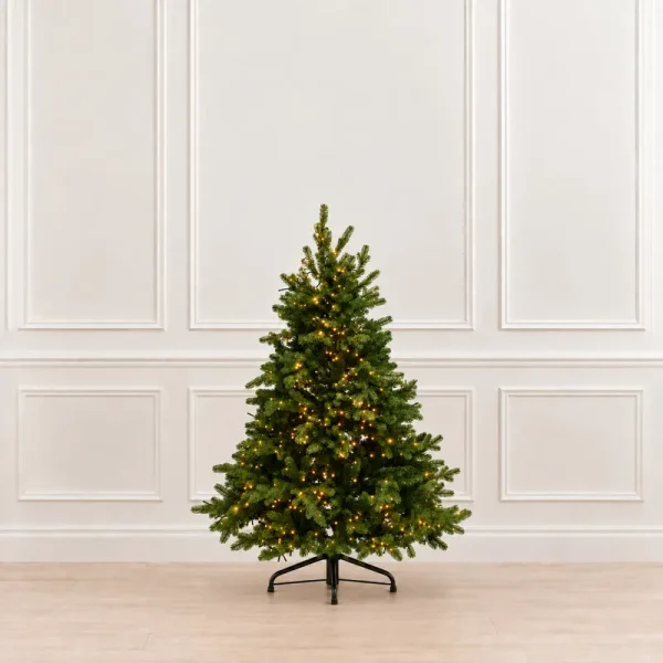 4.5-foot Pacific Coast Fraser Fir Artificial Christmas Tree Pre-lit with Dual-color, Multi-Function LED Galaxy Lights