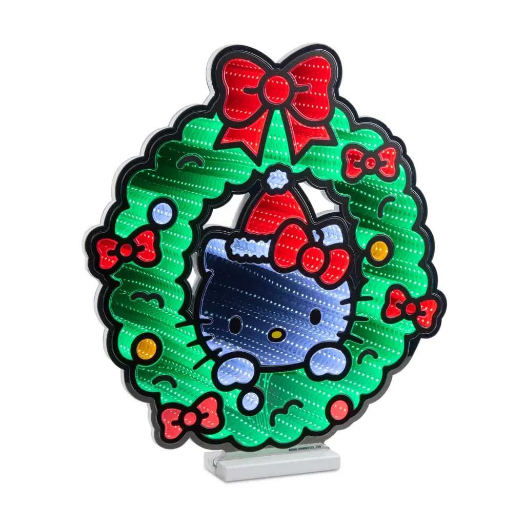Hello Kitty in Christmas Wreath Infinity Light Decoration 20″