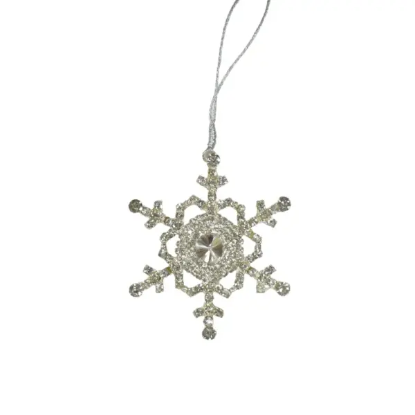 Crystal Snowflake Ornament 3.4"