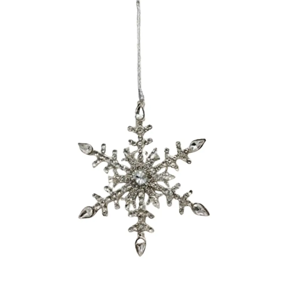 Large Crystal Snowflake Ornament 4.7″