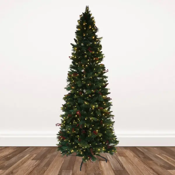 6.5-foot Decorated Slim Fir Pre-lit with 500 Dual Color T5 L.E.D. Lights