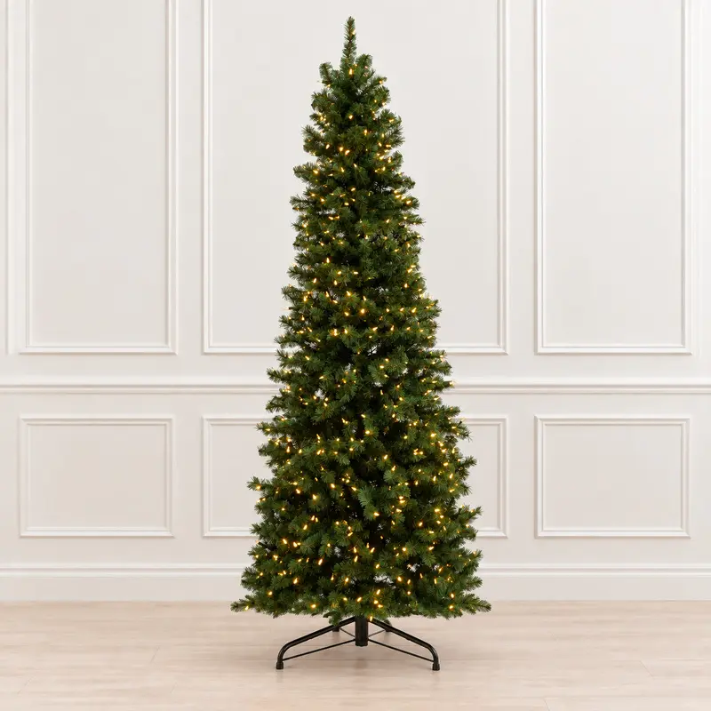 7.5-foot Slim Blue Grand Spruce Pre-lit with 750 Dual Color T5 L.E.D. Lights