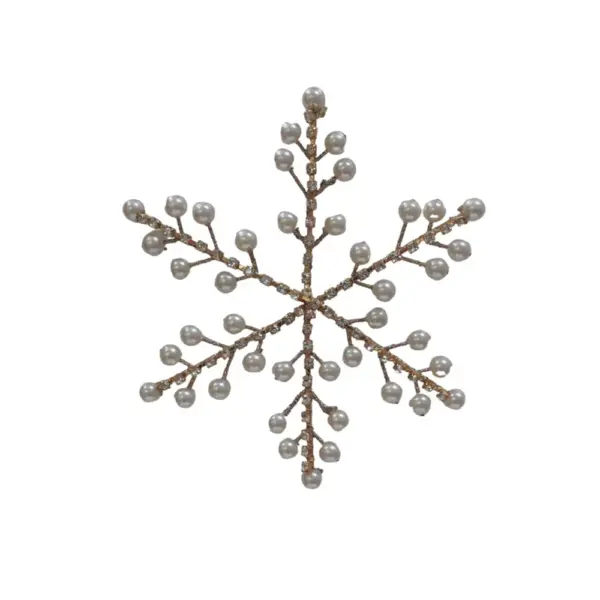 Pearl Snowflake Ornament 21cm
