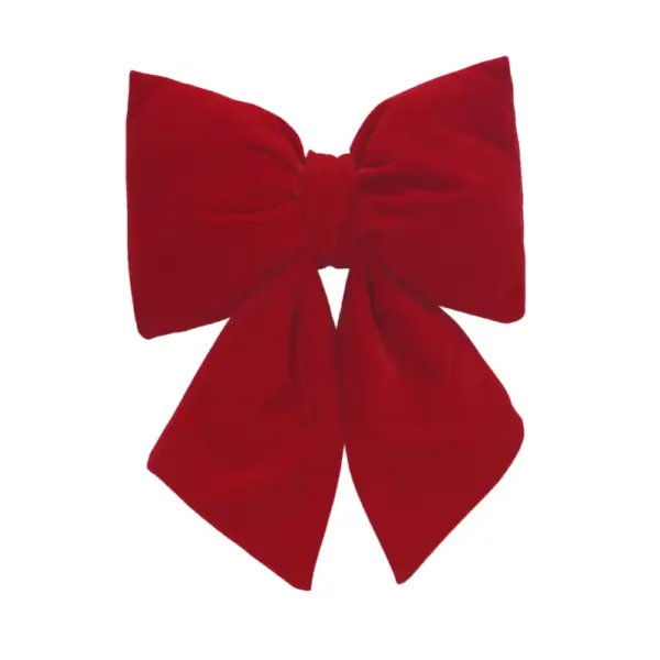 Red Velvet Bow Ornament 8.5 x 11"
