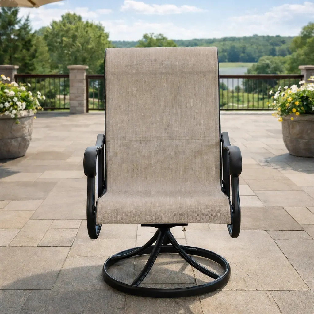 Valbonne Sling Swivel Chair