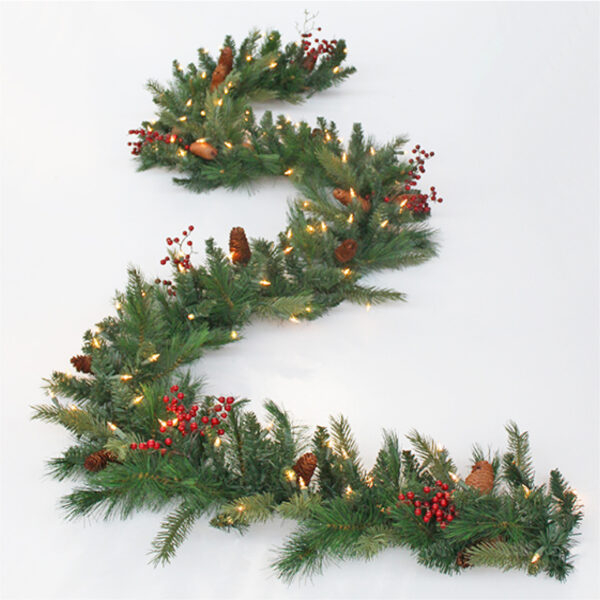 Decorated Fir Artificial Christmas Garland