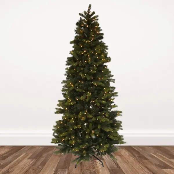 7.5-ft. Slim Stony Creek Douglas Fir Artificial Christmas Tree Pre-lit with 700 Clear Incandescent Lights