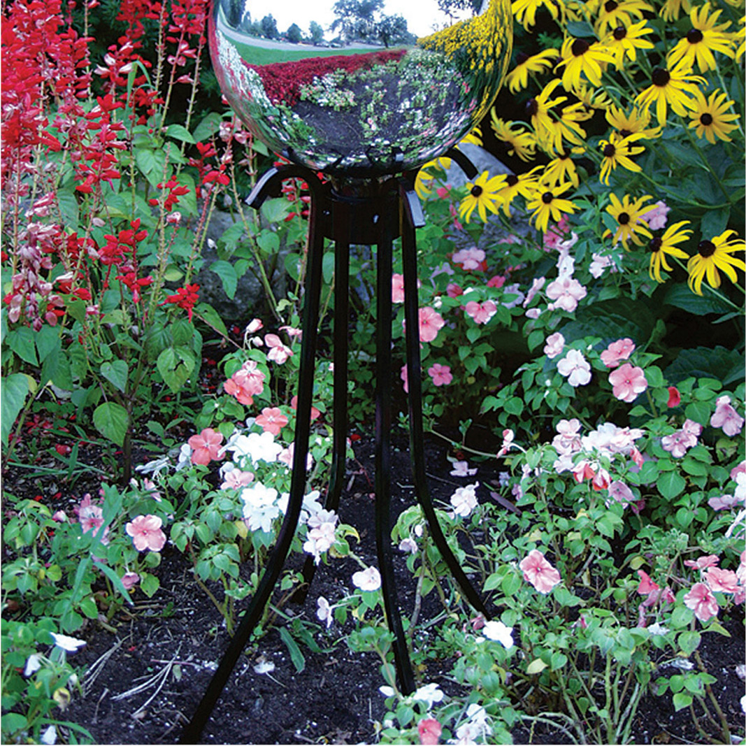Get Simple 4Leg Black Gazing Globe Stand, 10 inches tall in MI at