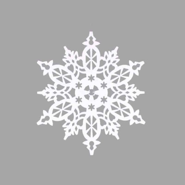 White Snowflake with Iridescent Jewel
