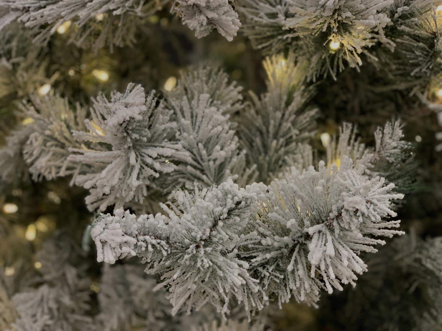 EnglishGardensFlockedArtificialChristmasTree English Gardens