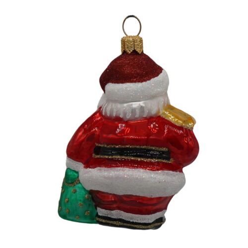 Glass Santa Ornament - Image 2