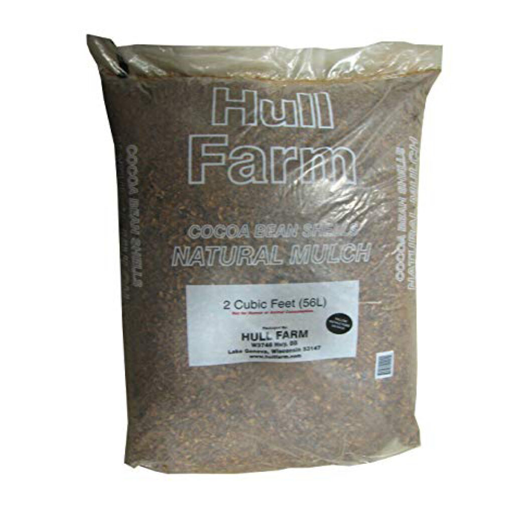 Get Hull Farms Cocoa Shell Mulch, 2 cubic foot bag in MI at English