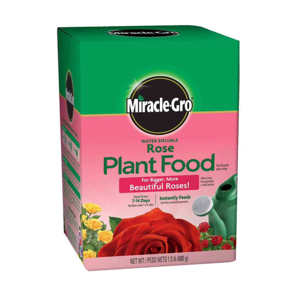 Get MiracleGro Water Soluble Rose Plant Food in MI at English Gardens