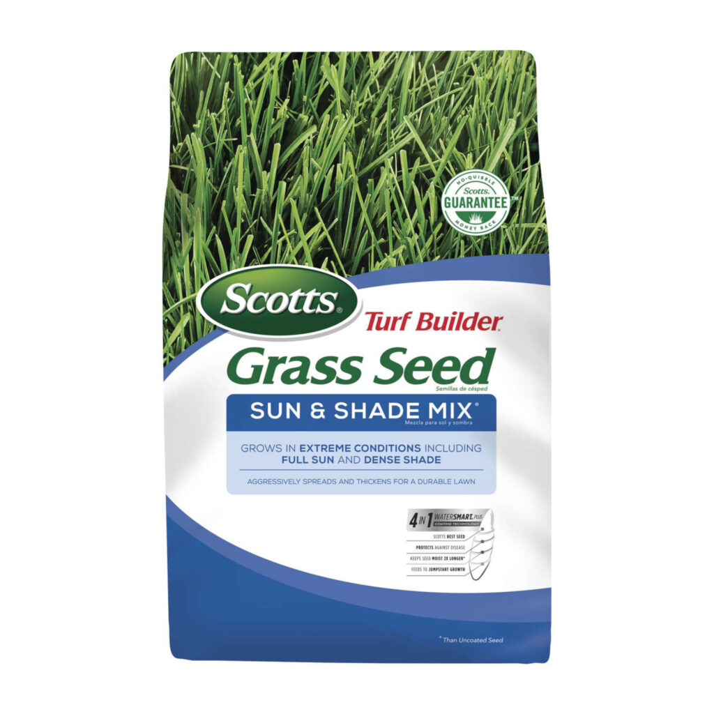 Get Scotts Turf Builder Grass Seed Sun & Shade Mix, 3 pound bag in MI at English Gardens
